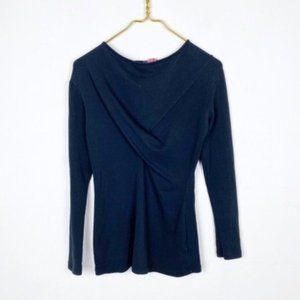 Vulin Knot Front Knit Long Sleeve Top Size 36